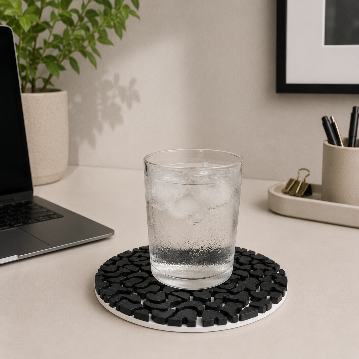 Black Mosaic Coasters