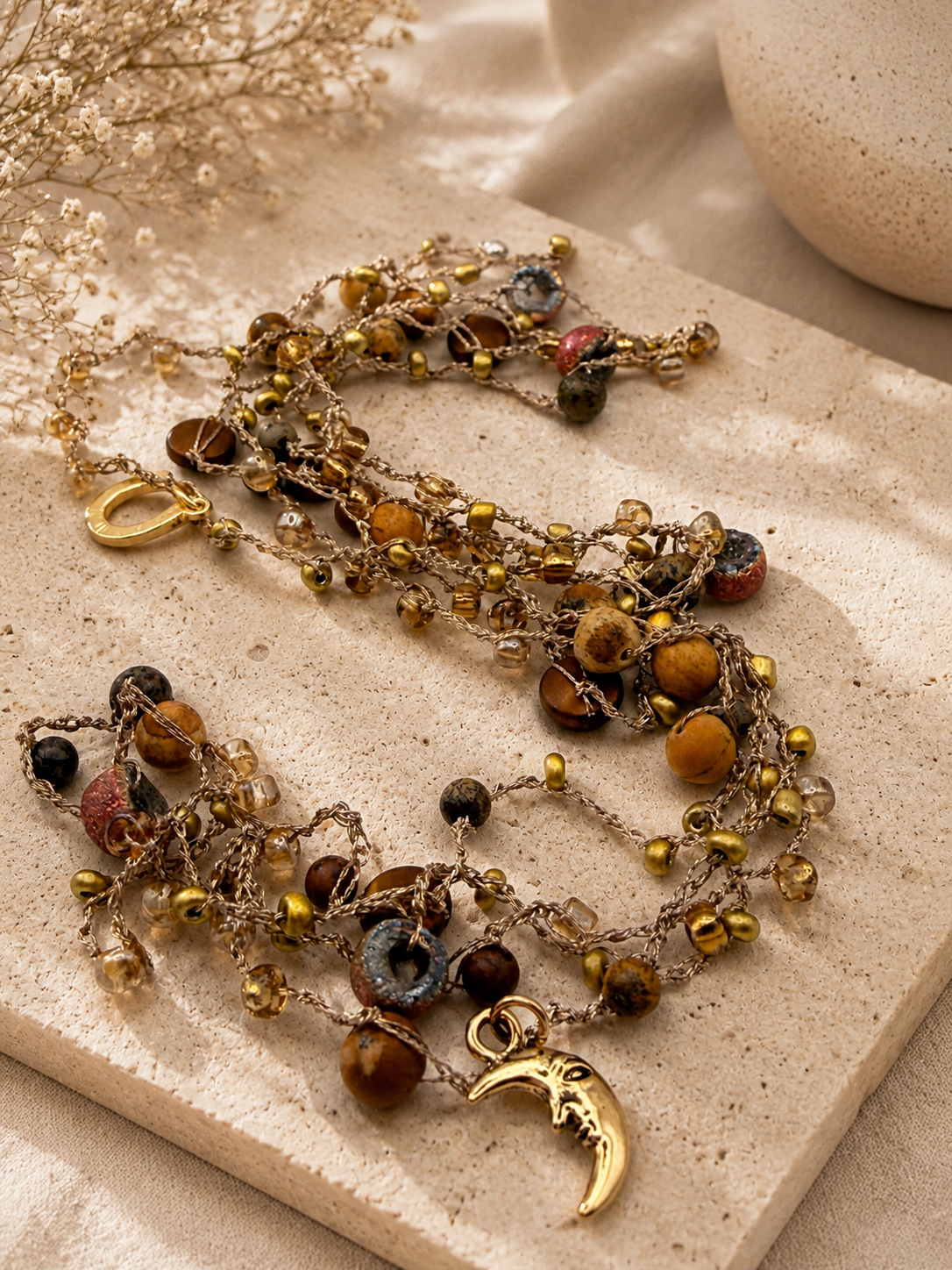Golden Earth Infinity Necklace