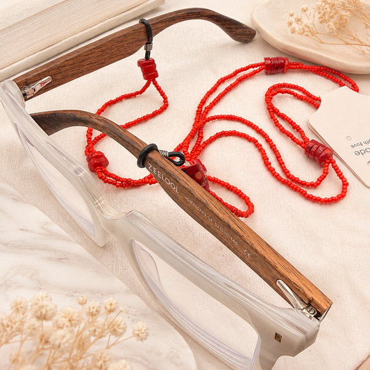 Ruby Charm Beaded Glasses Chain