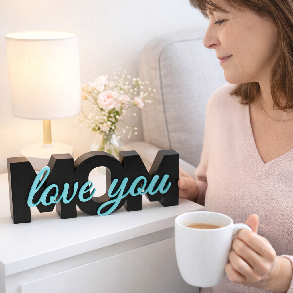 Mom Love You Decorative Sign