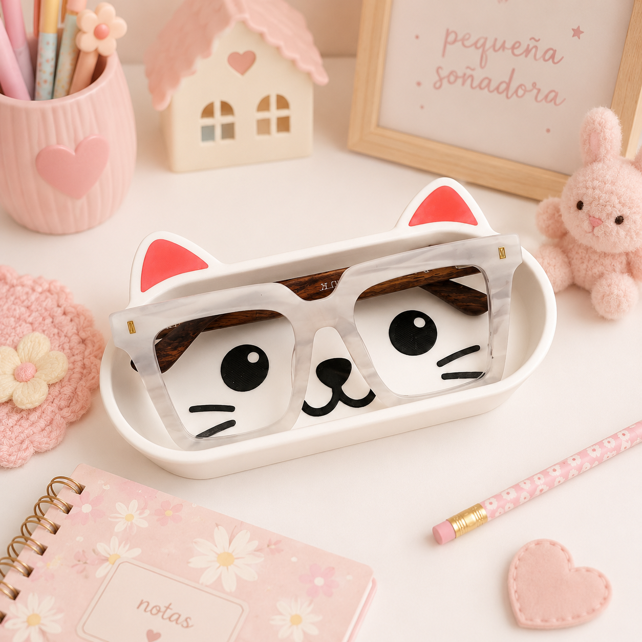Cat Glasses Holder Tray