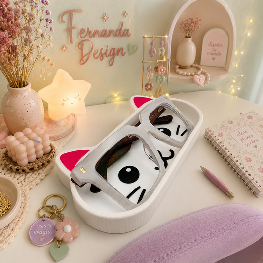 Cat Glasses Holder Tray
