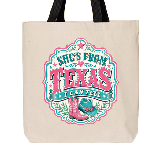 She’s From Texas – Western Tote Bag ⭐