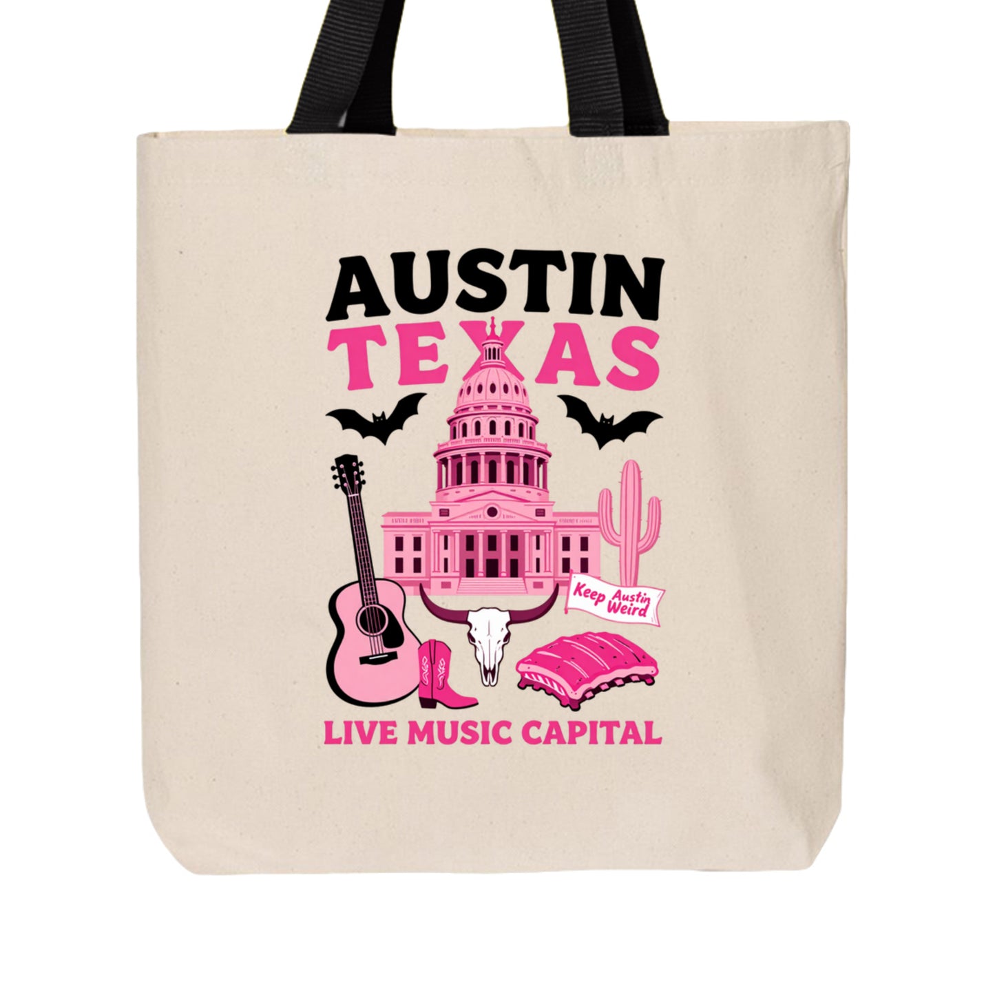 Austin Texas – Live Music Capital Tote Bag ⭐